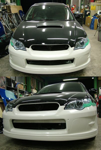 画像2: グリル一体WRフロントバンパー エンブレム台座あり【BL/BP】 【ないる屋】 (2)