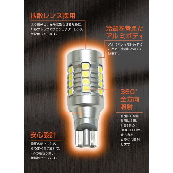画像2: T16-28連ハイパワーLEDバルブ【汎用】【GT-DRY】【AXIS】 (2)